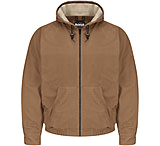 Image of Bulwark Brown Duck Lineman Hooded Jacket with Lanyard Access, Excel FR ComforTouch