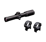 Image of Burris Handgun 2x20mm Rifle Scope, 1in Tube, Second Focal Plane, Non-Illuminated Plex Reticle, MOA Adjustment, w/ Burris Zee 1in Steel Rifle Scope Rings Rings, Low, Black, Matte, 200218-KIT1