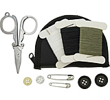 Image of Bushcraft Sewing Kit In Zipped Pouch In Black Nylon Zippered Storage Pouch