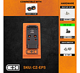 C&amp;H Precision Weapons Optics Adapter Plate, Cz P-10 V4 Mil/Leo, Anodized, Black, CZ-EPS