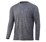 Image of HUK Performance Fishing Huk Waypoint Running Lakes Long Sleeve Shirt Overcast Grey L 8B7C7E49