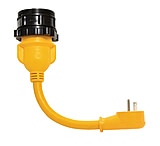Image of Camco PowerGrip Locking Adapter - 15A/125V Male to 30A/125V Female Locking