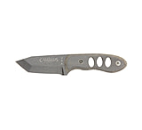 Image of Camillus Knives Choker, Fixed Blade Knife, Plain Edge, Gray Micarta Handle, Matte Finish, Black, 2.5 Blade Length, 5.5 Overall Length, 1095 Carbon Steel, Includes Sheath