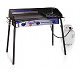 Image of Camp Chef Expedition 3X Triple Buner Stove W/Griddle, Detachable Legs, Windscreen Sg60