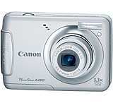 Image of Canon PowerShot A480 10.0-megapixel 3.3x optical zoom Digital Camera Kit Silver 3474B001