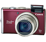 Image of Canon PowerShot SX200 IS 12.1 Megapixel 12x optical zoom Digital Camera Kit Red 3511B001