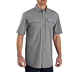Image of Carhartt Force Lightweight Short-Sleeve Button-Front Plaid Shirt - Men's