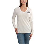 Image of Carhartt Wellton Grphc Strpe Logo Long Sleeve V T-Shirt for Womens