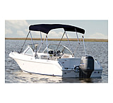 Image of Carver Fully Assembled 3-Bow Round Tube Sunbrella Bimini Complete Top Kit - Jet 79" - 84" Widths