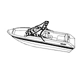 Image of Carver Specialty Cover For V Hull Runabout Boats With Standard Tower 21'6" Length x 102" Width