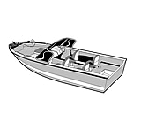 Image of Carver Styled To Fit Cover For Outboard Aluminum V Hull Boat With Walk Thru Windshield