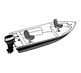 Image of Carver Styled To Fit Narrow V Hull Outboard Fishing Boat Cover