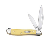 Image of Case 3220 CV Yellow Synthetic Peanut Folding Knife - Clip and Pen Blades