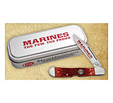 Image of Case 61549L SS USMC Dark Red Bone Copperlock Folding Knife