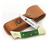 Image of Case 6159L SS John Deere Green Hammerhead Folding Knife w/Sheath