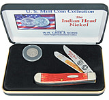 Image of Case Knife w/ US Mint Coin Collection Indian Head Nickel