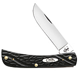 Image of Case Jigged Rough Black Synthetic-Sod Buster Jr Folding Knife