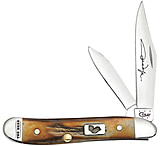 Image of Case John Wayne Peanut Burnt Stag Folding Knife