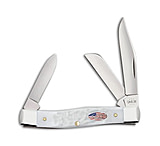 Image of Case Knives Medium Stockman Knife 3.5 White Jigged Synthetic 63032 SS 14102 6BD13B31