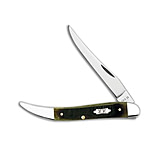 Image of Case Knives Medium Texas Toothpick Knife 2.75 Olive Green Sawcut Bone 610094 SS A0908ECF