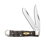 Image of Case Knives Tiny Trapper Knife 2.4 Black Curly Oak Wood 72154 SS 14012 D198C9BE