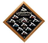 Image of Case Pocket Worn 20Th Anniversary Canoe Folding Knife Commemorative-Set Of Twelve Knives In Wooden Display