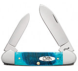 Image of Case Caribbean Blue Bone - Sawcut Jig Canoe Folding Knive