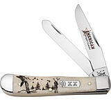 Image of Case Sportsman Series Embellished Smooth Natural Bone Trapper Folding Knife