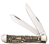 Image of Case War Series - Trapper Blade with Korean War Embellished Smooth Natural Bone Handle