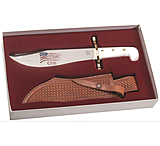 Image of Case White Synthetic Handle Bowie Fixed Blade Knife