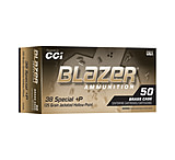 CCI Ammunition Blazer .38 Special +P 125 Grain Jacketed Hollow Point Brass Cased Pistol Ammunition