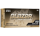 CCI Blazer HP .380 Auto 98 Grain JHP Brass Pistol Ammunition