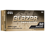 CCI Blazer 9mm Luger 124 Grain JHP Brass Pistol Ammunition