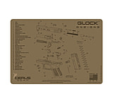Image of Cerus Gear 3mm Promats 12&quot;x17&quot; Glock 42/43 Schematic Char Gry