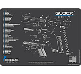 Image of Cerus Gear 3mm Promats 12&quot;x17&quot; Glock Gen4 Schematic Char Gray