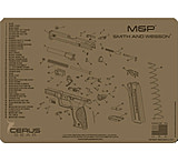 Image of Cerus Gear 3mm Promats 12&quot;x17&quot; S&amp;w M&amp;p Schematic Coyote