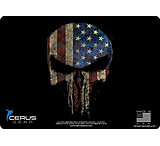 Image of Cerus Gear 3mm Promats 14&quot;x48&quot; American Flag Reaper Skull Blk
