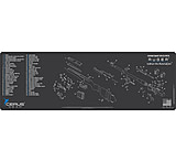 Image of Cerus Gear RUGER MINI 14 RANCH SCHEMATIC RIFLE MAT - CHARCOAL GREY/CERUS BLUE, 12 X 36 4E007E19