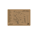 Image of Cerus Gear SCHEMATIC HANDGUN MAT - CHARCOAL GRAY/CERUS BLUE, S&amp;W M&amp;P M2.0, 12 X 17 6EEBE51C
