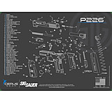 Image of Cerus Gear SIG SAUER P226 SCHEMATIC HANDGUN PROMAT - CHARCOAL GRAY/CERUS BLUE A8800D79