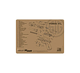 Image of Cerus Gear SIG SAUER P365 XL SCHEMATIC HANDGUN MAT - CHARCOAL GRAY/CERUS BLUE, 12 X 17 70B6DB90