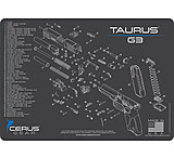 Image of Cerus Gear TAURUS G3 SCHEMATIC HANDGUN MAT - CHARCOAL GRAY/CERUS BLUE, 12 X 17 1AAD02E8