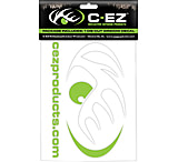 Image of Cez Products C-ez 6" White/lime Reflective Die Cut Vinyl Decal