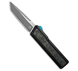 Image of Chaves Knives Chaves Dissident OTF Tanto Knife Black Battleworn Al/Kelp Carbon Fiber 3.8 SW 4F1E15AD