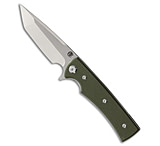 Image of Chaves Knives Liberation Street Tanto Knife Green G-10 3.1 Satin FC514435