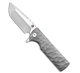 Image of Chaves Knives Chaves T.A.K. DP Integral Frame Lock Knife Full Rocked Titanium 2.75 Satin 7DD39981