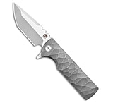 Image of Chaves Knives Chaves T.A.K. Integral Frame Lock Knife Full Rocked Ti Tumbled 2.75 Satin A17CBBD1