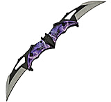 Image of China Made Bat Double Linerlock Purple Folding Knife