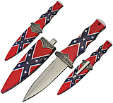 Image of China Made Boot Confederate Flag 3.50 in Stainless Steel Fixed Blade Knife
