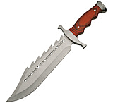 Image of China Made Bowie Gator Back Wood Fixed Blade Knife
